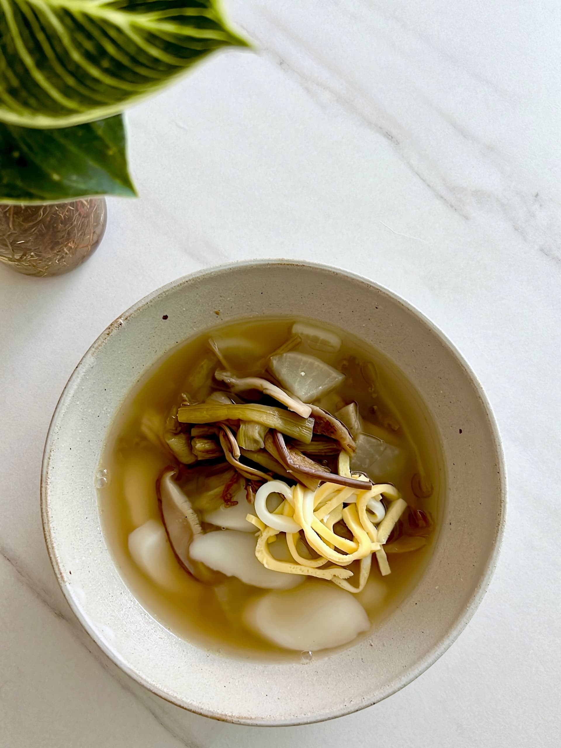 맑은 채개장 떡국